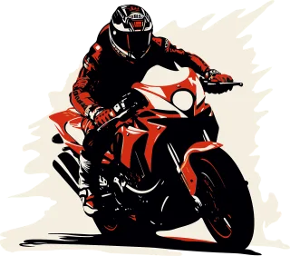 Ai generated Motorcycle Biker Stickdatei – Fahrzeuge
