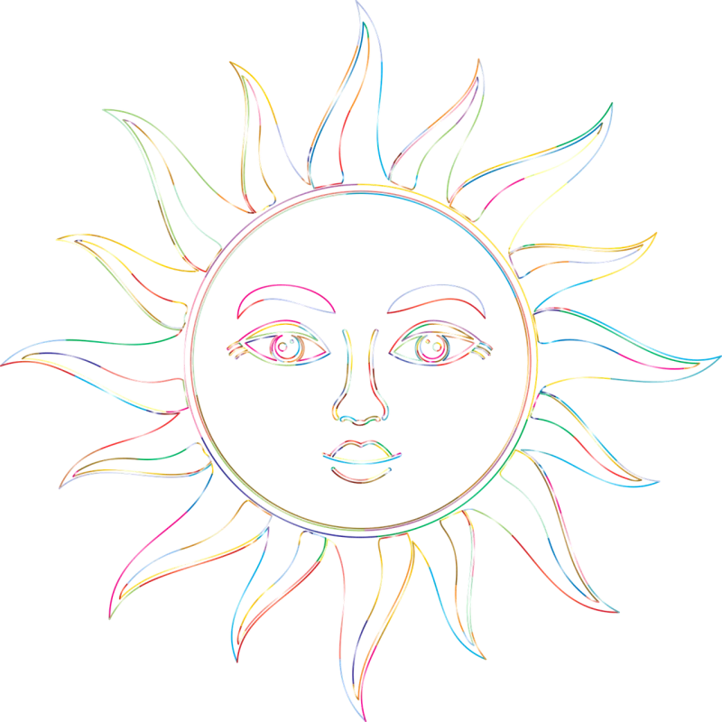 Sun Face Nature Stickdatei – Natur