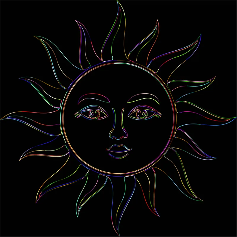 Sun Face Nature Stickdatei – Natur