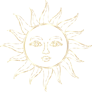 Sun Face Anthropomorphic Stickdatei