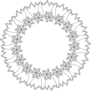 Star Medal Frame Stickdatei – Weihnachten