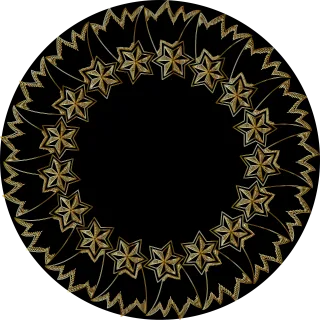 Star Medal Frame Stickdatei – Weihnachten
