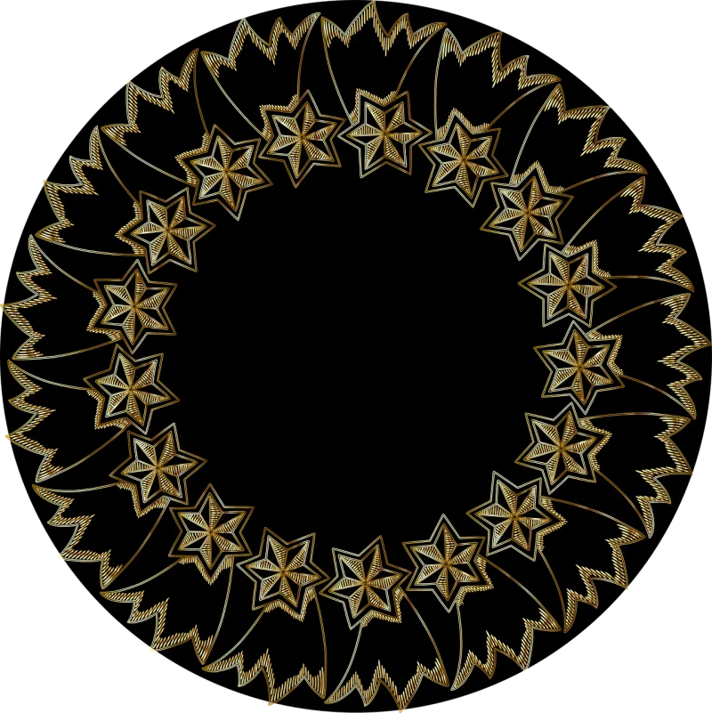 Star Medal Frame Stickdatei – Weihnachten