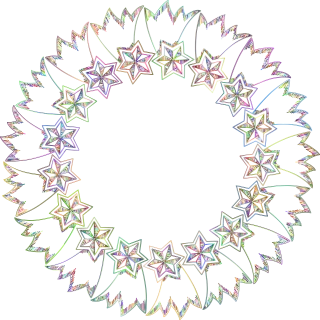 Star Medal Nature Stickdatei – Weihnachten