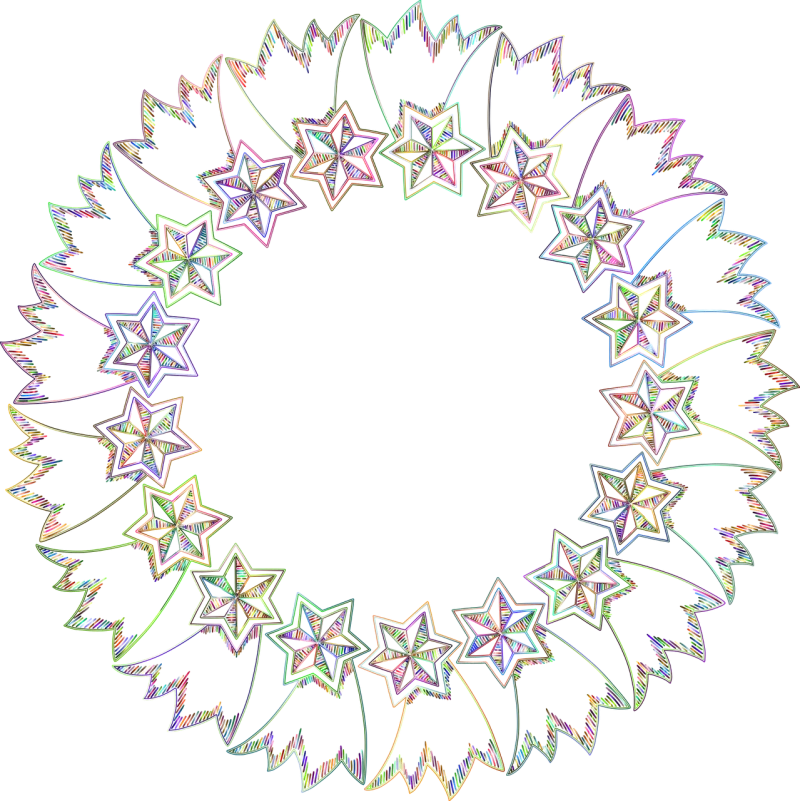 Star Medal Nature Stickdatei – Weihnachten