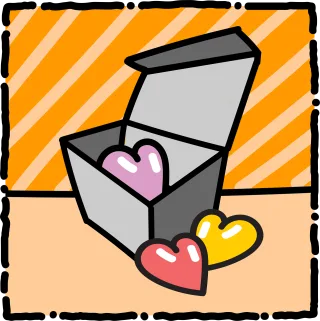 Present Hearts Gift Stickdatei