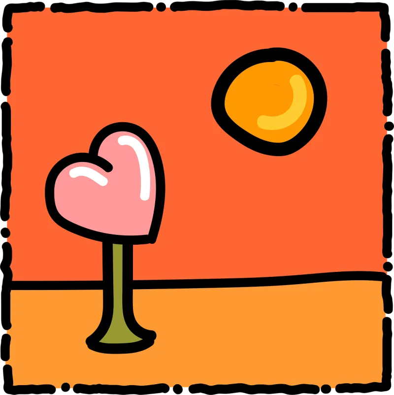 Heart Plants Sunlight Stickdatei – Herzen & Liebe