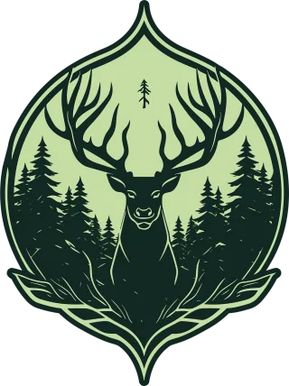 Ai generated Forest Moose Stickdatei – Tiere