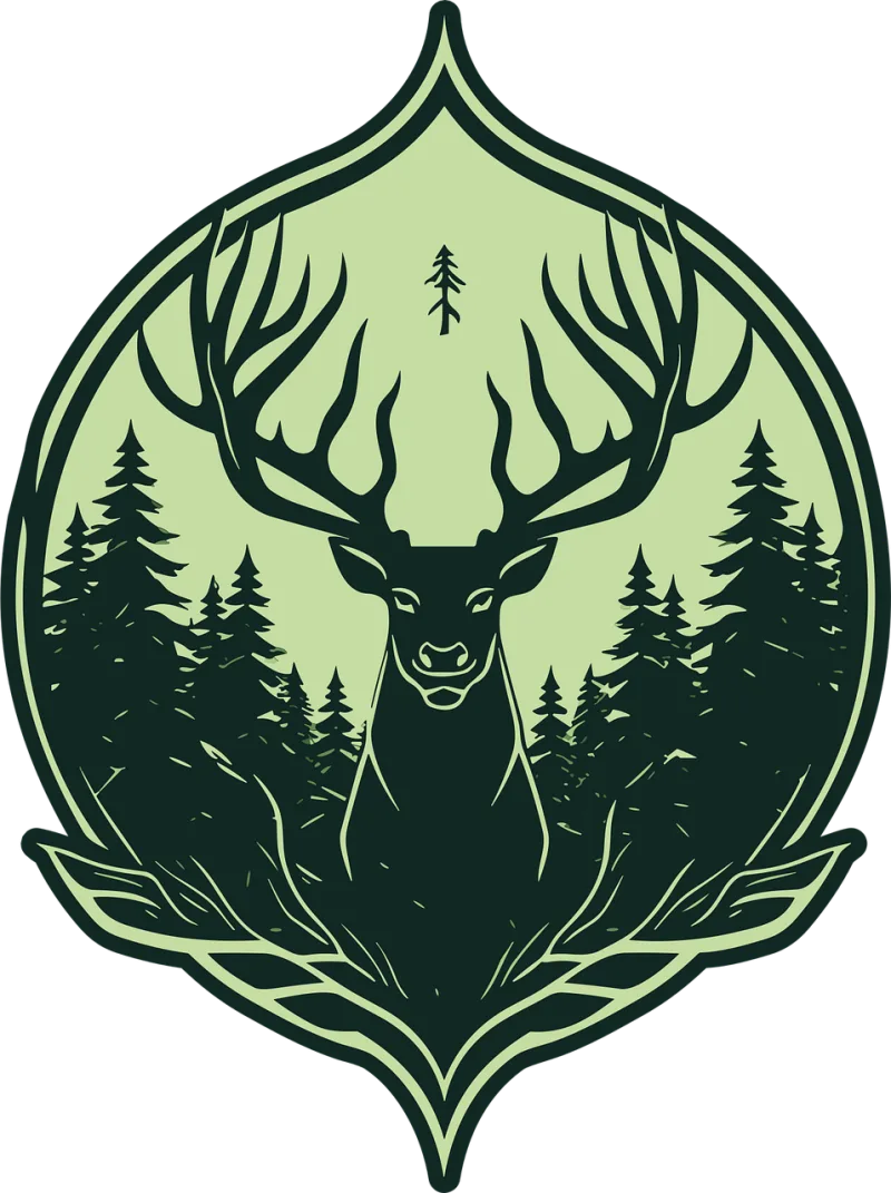 Ai generated Forest Moose Stickdatei – Tiere