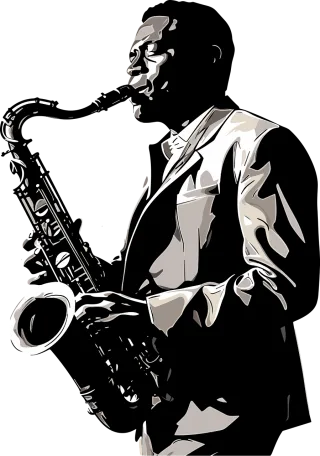Ai generated Jazz Music Stickdatei