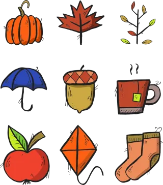 Autumn Nature Forest Stickdatei – Essen & Trinken