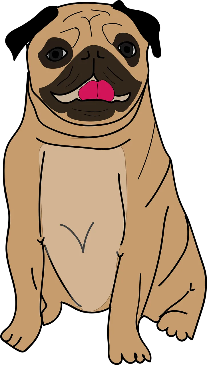 Pug Dog Pet Stickdatei – Tiere
