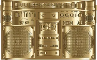 Boombox Radio cassette Music Stickdatei