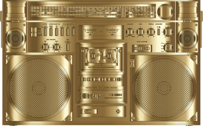 Boombox Radio cassette Music Stickdatei – Musik