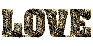 Love Typography Script Stickdatei
