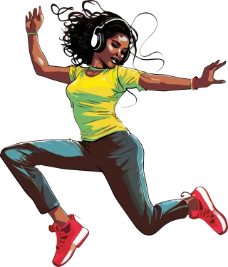 Ai generated Woman Dancing Stickdatei