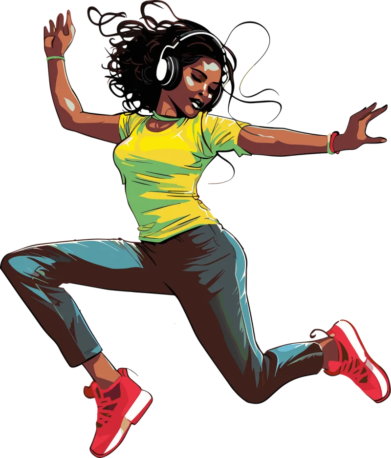 Ai generated Woman Dancing Stickdatei – Musik