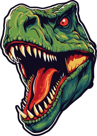 Ai generated Dinosaur Sticker Stickdatei