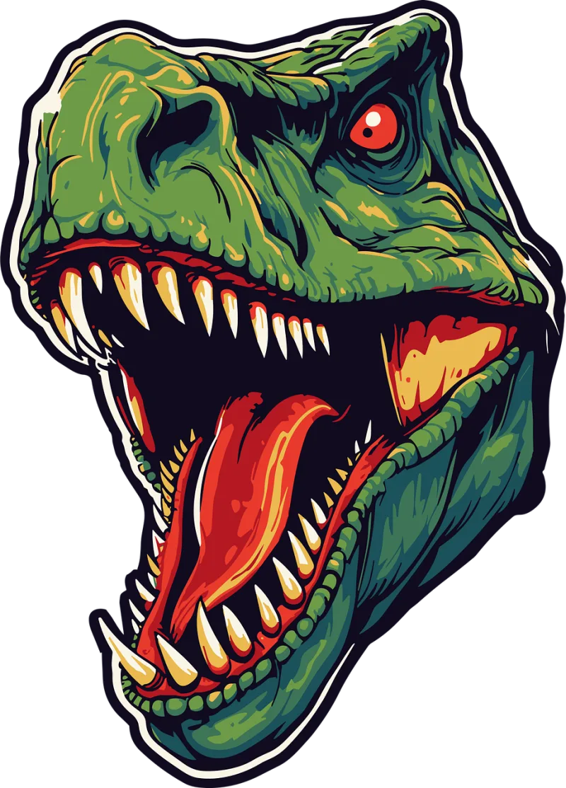 Ai generated Dinosaur Sticker Stickdatei – Kinder