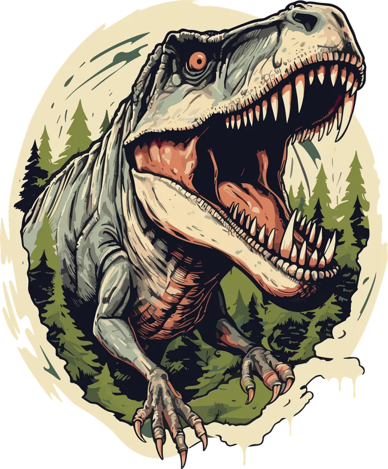 Ai generated Dinosaur Sticker Stickdatei – Kinder
