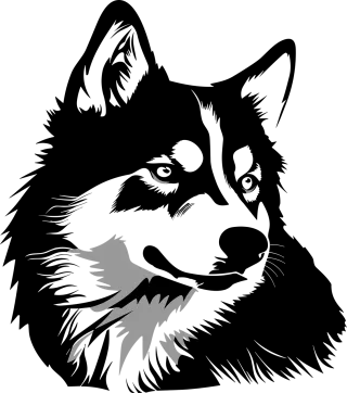 Husky Dog Alaskan Stickdatei