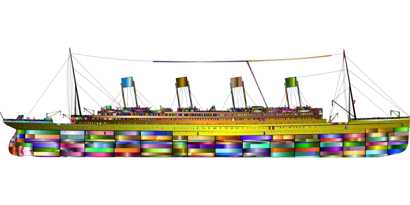 Ship Titanic Colorful Stickdatei – Fahrzeuge