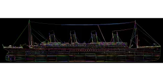 Ship Titanic Colorful Stickdatei – Fahrzeuge