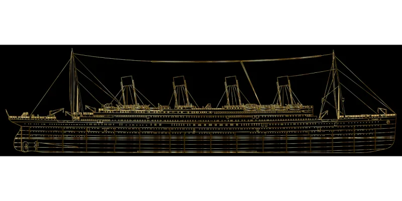 Ship Titanic Gold Stickdatei – Fahrzeuge