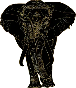 Elephant Animal Pachyderm Stickdatei