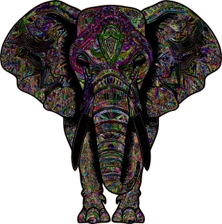 Elephant Pachyderm Nature Stickdatei