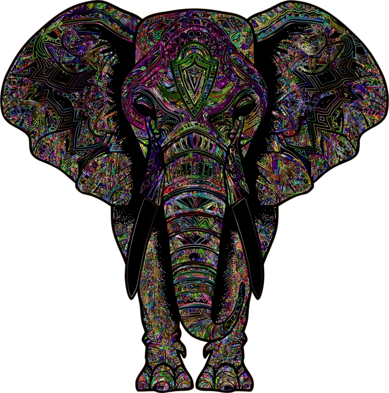 Elephant Pachyderm Nature Stickdatei – Tiere