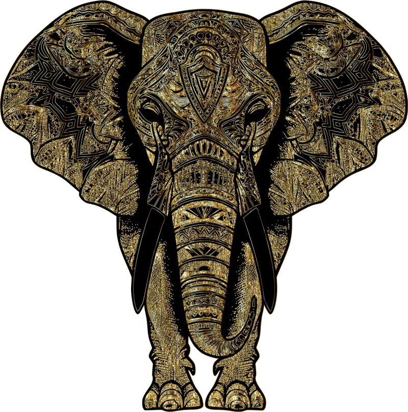 Elephant Pachyderm Decorative Stickdatei – Tiere