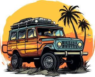 Jeep Car Adventure Stickdatei