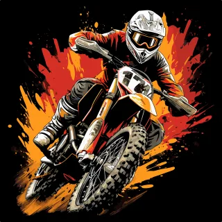 Ai generated Motorcycle Bike Stickdatei