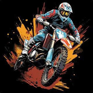 Ai generated Bike Motorcycle Stickdatei