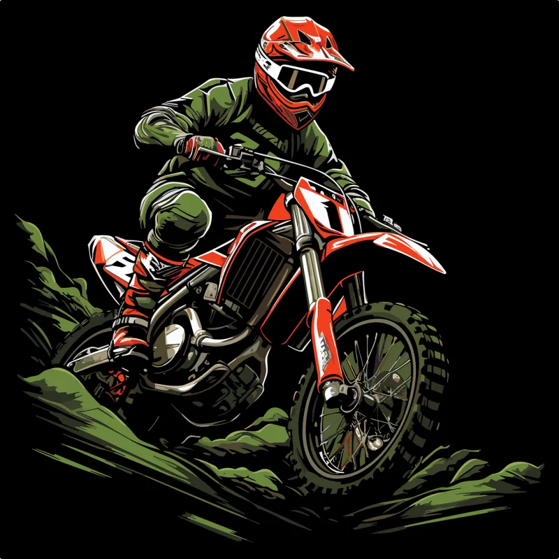 Ai generated Bike Motorcycle Stickdatei – Fahrzeuge