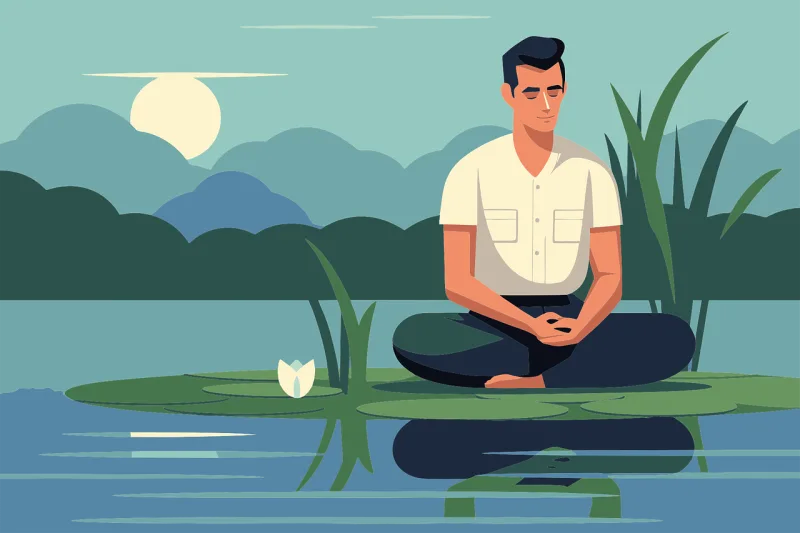 Meditation Zen Nature Stickdatei – Blumen