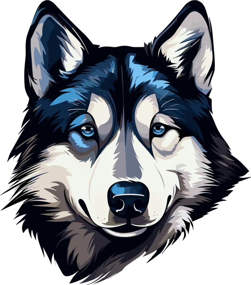 Siberian husky Dog Art Stickdatei – Tiere