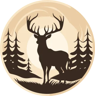 Deer Logo Wildlife Stickdatei