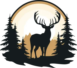 Deer Logo Wildlife Stickdatei