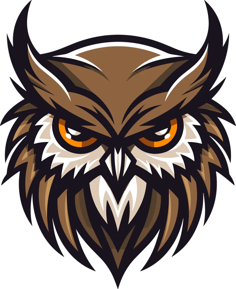Owl Logo Bird Stickdatei – Tiere