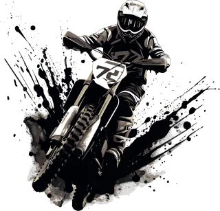 Ai generated Motocross Biker Stickdatei – Fahrzeuge