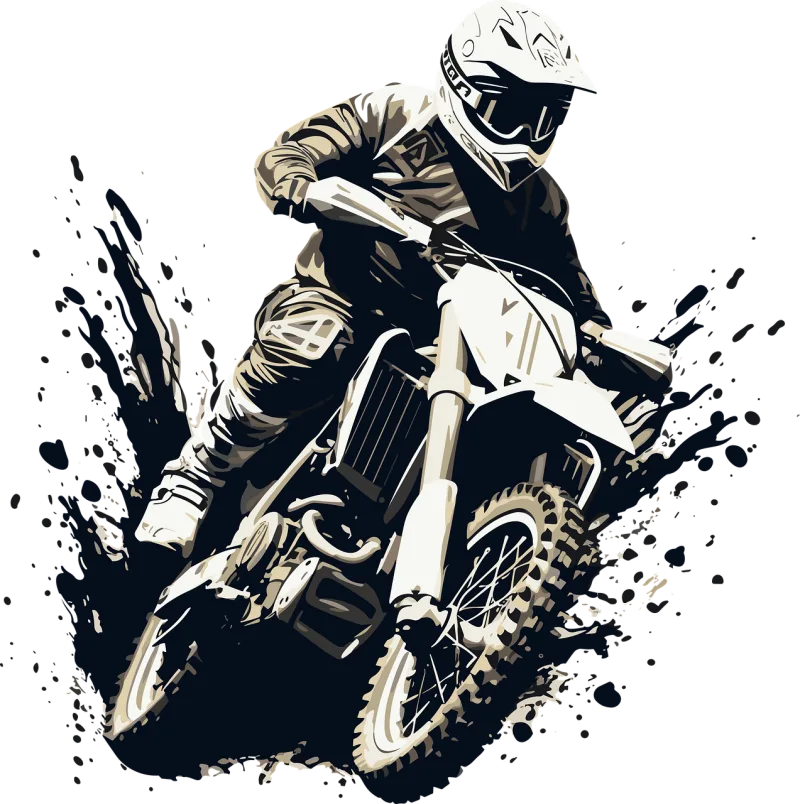 Ai generated Motocross Biker Stickdatei – Fahrzeuge