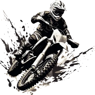 Motocross Biker Race Stickdatei