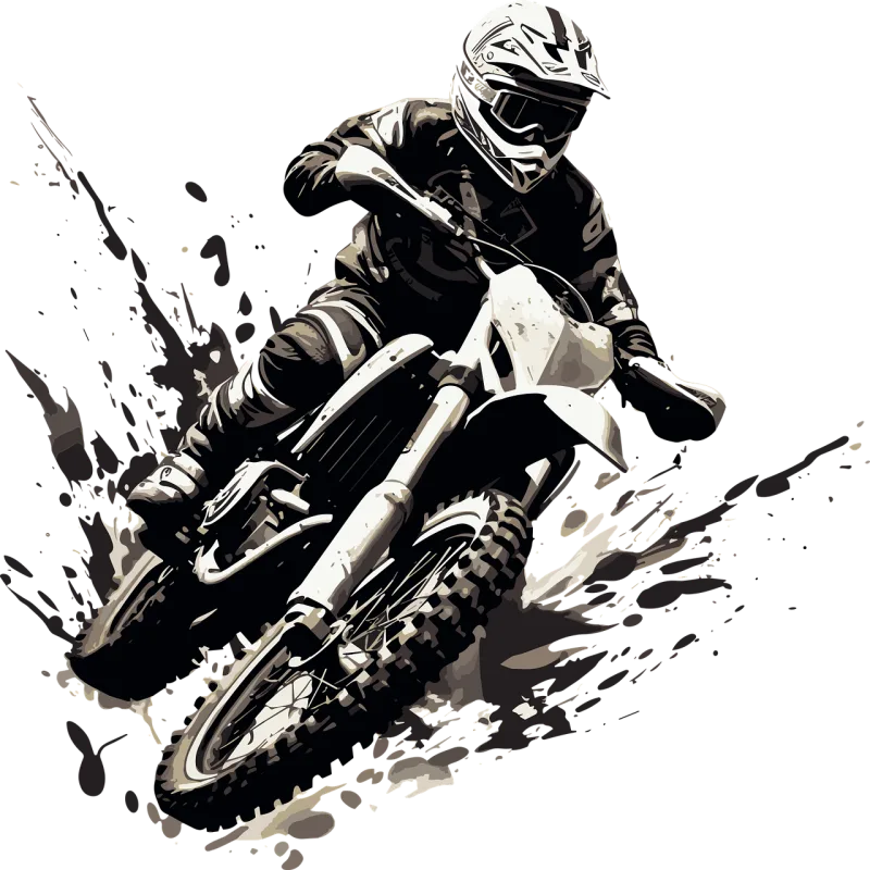 Motocross Biker Race Stickdatei – Fahrzeuge
