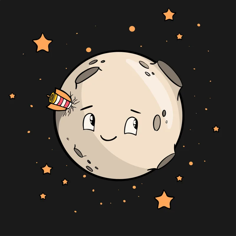 Moon Night Space Stickdatei – Natur