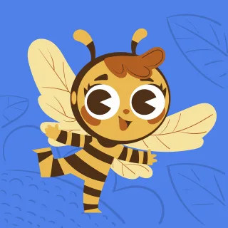 Bee Kid Childish Stickdatei