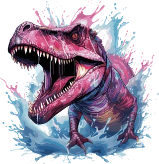 Dinosaur oil painting Prehistoric art Dinosaur illustration Stickdatei