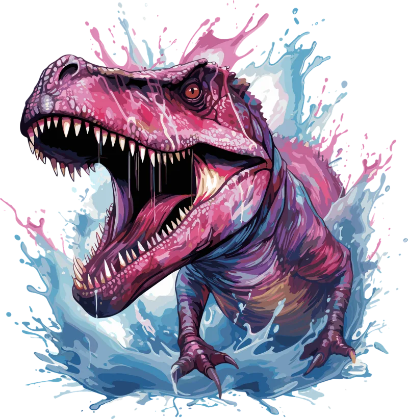 Dinosaur oil painting Prehistoric art Dinosaur illustration Stickdatei – Kinder