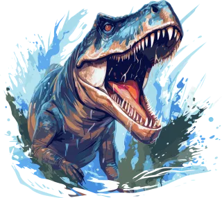 Dinosaur oil painting Prehistoric art Dinosaur illustration Stickdatei